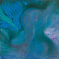 Blue Lovers, 1984, oil on canvas, 72" x 72"