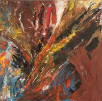 Double Profile, 1984, oil on canvas, 72" x 72"
