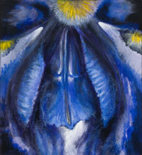 Blue Iris Dark, 2006, oil on canvas, 26" x 24"
