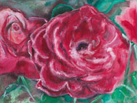 Three Red Roses, 2006, oil on canvas, 18" x 24"