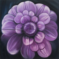 Purple Flower, 2006, oil on canvas, 48" x 48"