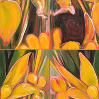Yellow Iris, 2006, oil on canvas, 60" x 60"