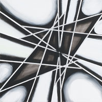 Black & White Crustation, 2015, acrylic on canvas, 30" x 30"