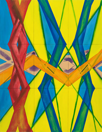 Primary & Complementary Abstration, 2015, acrylic on canvas, 72" x 56"