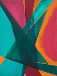 Geometric Abstraction #4, 2014, acrylic on canvas, 24" x 18"