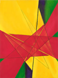 Geometric Abstraction #6, 2014, acrylic on canvas, 24" x 18"