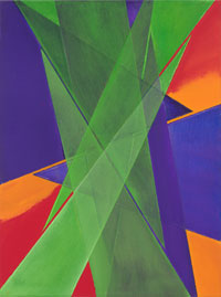 Geometric Abstraction #7, 2014, acrylic on canvas, 24" x 18"