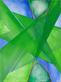 Geometric Abstraction #15, 2014, acrylic on canvas, 24" x 18"