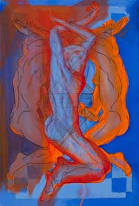 Caryatid 2011, 30”w x 44”h, acrylic on canvas